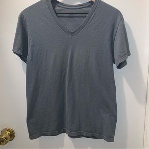 grey v-neck t-shirt